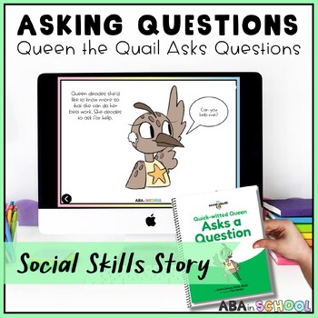Preview of Asking Questions Lesson Social Story for Social Situations Special Education