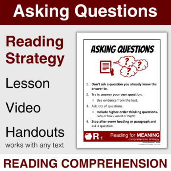 Preview of Asking Questions Reading Comprehension Strategy Lesson - Digital EASEL by TpT