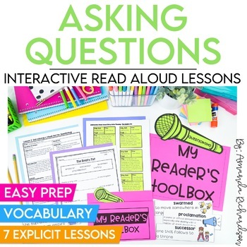 Preview of Asking Questions Reading Strategy Interactive Read Aloud Lesson Plan