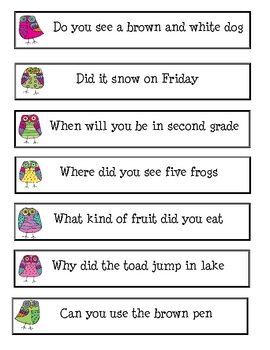 Asking & Telling Sentences Center Activity by Doodle Bugs Teaching