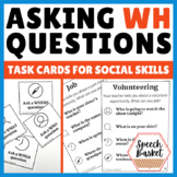 Asking WH Questions Task Cards for Social Skills