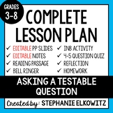 Asking a Testable Question Lesson | Printable & Digital