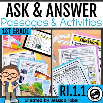 Preview of Asking and Answering Questions Activities RI.1.1 - First Grade Reading - RI1.1