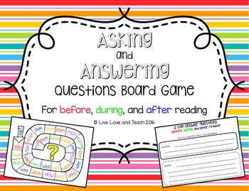 Preview of Asking and Answering Questions Board Game