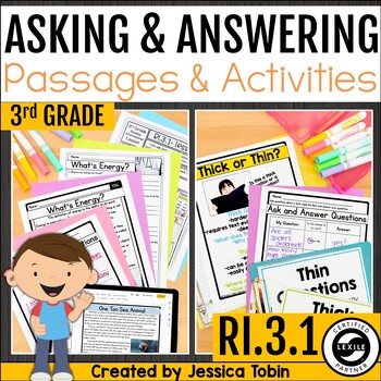 Preview of Asking and Answering Questions Nonfiction 3rd Grade Reading Activities RI.3.1