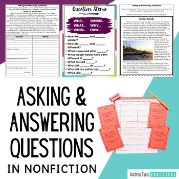 Preview of Asking and Answering Questions in Nonfiction Texts - RI 2.1, RI 3.1