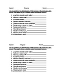 Asking and responding using basic question words/ Realidades 1 4a