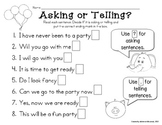 {Freebie!} Asking and Telling Sentences with Elephant and Piggie