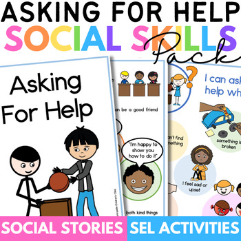 Asking for Help Social Skills Story Pack & Social Emotional Learning ...