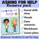 Asking for help - social skills story, case scenarios, act