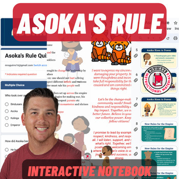 Preview of Asoka's Rule - Ancient India - Presentation, Notes, Quiz+