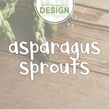 Preview of Asparagus Sprouts Font for Commercial Use