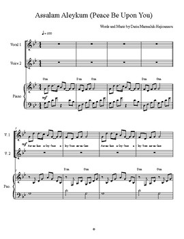 Preview of Assalam Aleykum (Peace be Upon You) - Sheet Music
