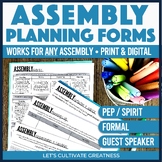 Pep Formal Assembly Planning Template Leadership Student C