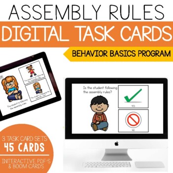 Preview of Assembly Rules- Behavior Basics Digital Task Cards