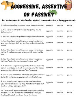 Assertiveness Worksheets For Adults - Photos