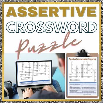 Preview of Assertive Communication Crossword Puzzle Digital and Printable