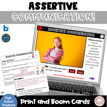 Preview of Assertive Communication Collaboration Lesson Middle High School Social Skills