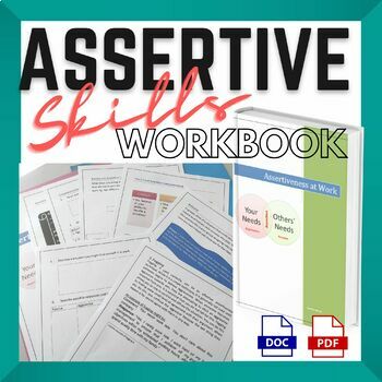 Preview of Assertive Communication Skills Workbook - print and digital - no prep