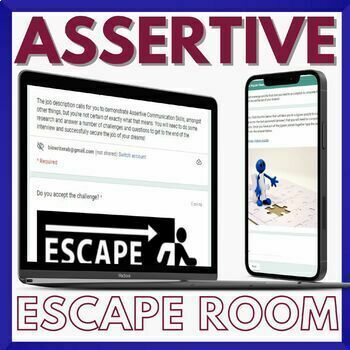 Preview of Assertive Communication Skills Digital Escape Room