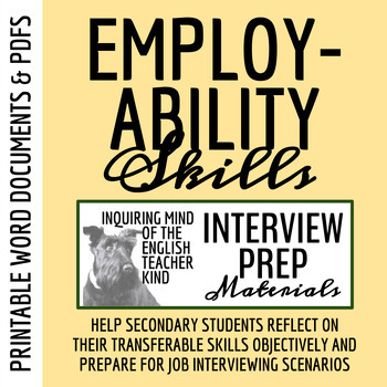 Preview of Employability Skills Activities for Job Interview Prep and Career Planning
