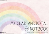 Anecdotal Notes Booklet Rainbow *FREE* *EDITABLE* *POWERPOINT*