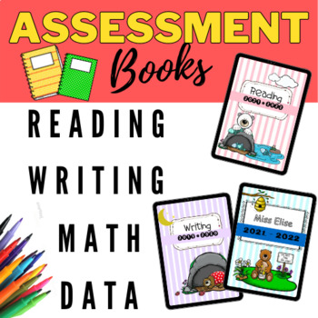 Preview of Assessment Books - Reading, Writing, Math - Back to School - Editable