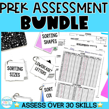 Preview of Assessment Bundle | Preschool & Kinder Assessment | Math & Language Arts Skills