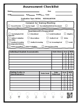 Preview of Assessment Checklist - Rocketbook Template