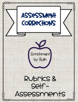 Preview of Assessment Corrections Rubric