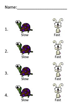 Preview of Assessment - Fast & Slow