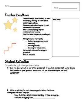 Preview of Assessment Feedback Reflection