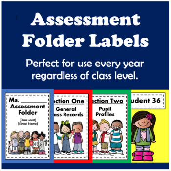 Preview of Assessment Folder Labels & Spine