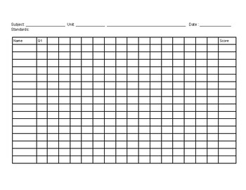 Preview of Assessment Grade Tracker