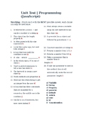 Assessment | JavaScript Programming Exam (with Key)