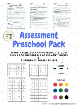 Assessment Preschool Packet- for Preschool and Homeschool | TpT