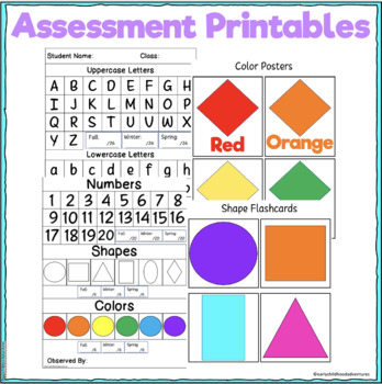Preview of Assessment Printables Early Childhood Education