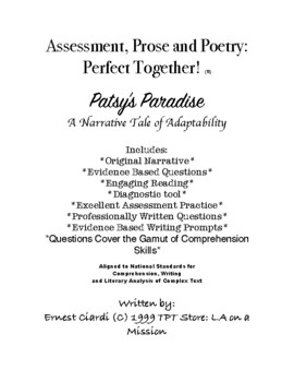Preview of Assessment, Prose and Poetry: Perfect Together! (M) Patsy's Paradise
