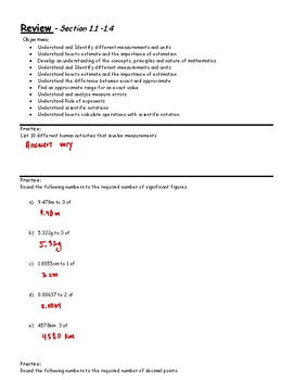 Preview of Assessment Review Key - Lessons 1.1-1.4