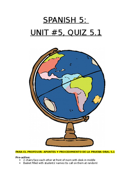 Preview of Assessment - Spanish 5 Quiz 5.1: Future and Conditional to Discuss Travel