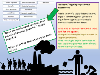 Preview of Assessment - Writing to Argue