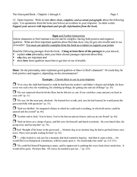 Preview of Assessment and Teacher Resources for Neil Gaiman's The Graveyard Book