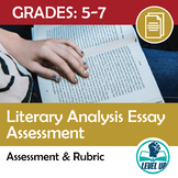 Assessment for Literary Analysis Essay with Rubric - "Shel