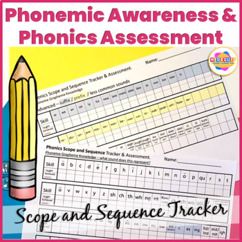 Preview of Assessment for Phonics with digital tracker