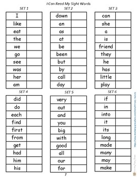 Assessment forms including Benchmark High Frequency words by Primary ...