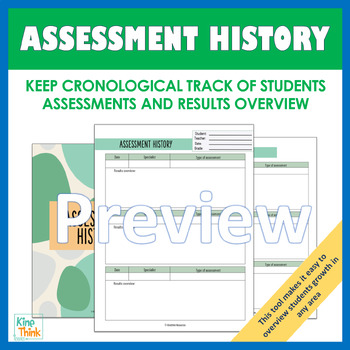 Preview of Assessment history tracker form