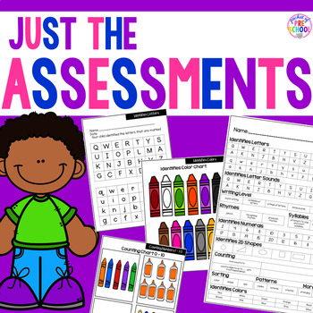 Preview of Assessments for Preschool, Pre-K, and Kindergarten