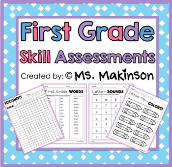 Assessments - First Grade by Ms Makinson | Teachers Pay Teachers