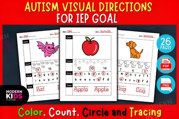 Preview of Assessments for IEP Goal Tracking: Math, Reading and Writing Assessments Autism