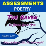 Assessments for Poetry - The Raven by Edgar Allan Poe grades 7-12